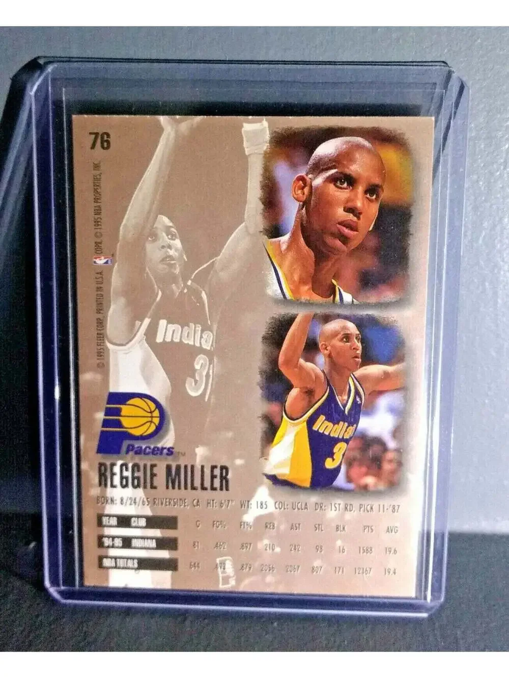 1995-96 Reggie Miller Fleer Ultra #76 Basketball Card